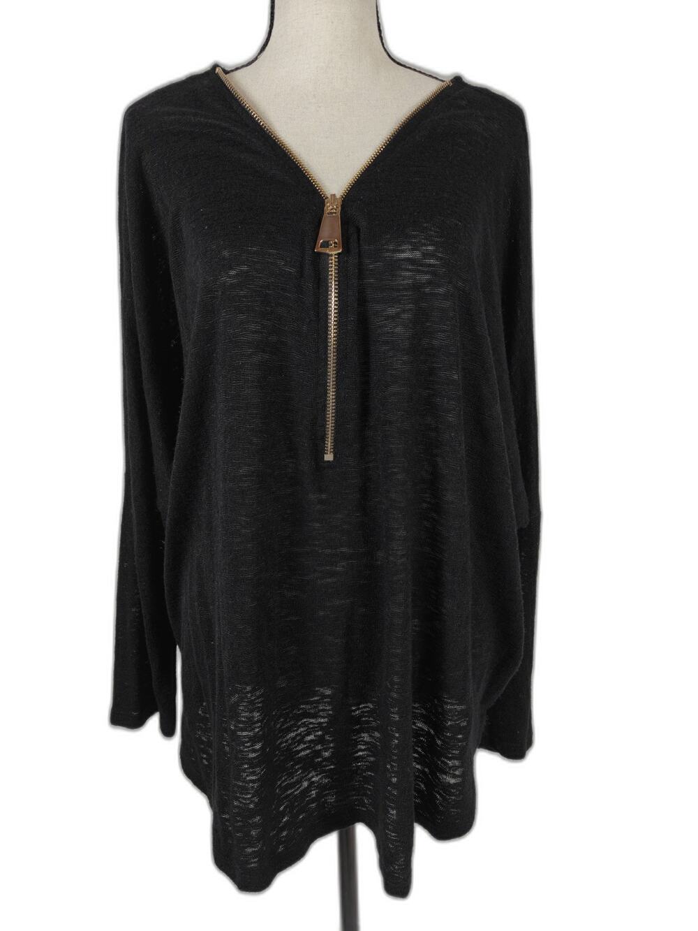 Women Alfani Poncho Sweater Black Size XL